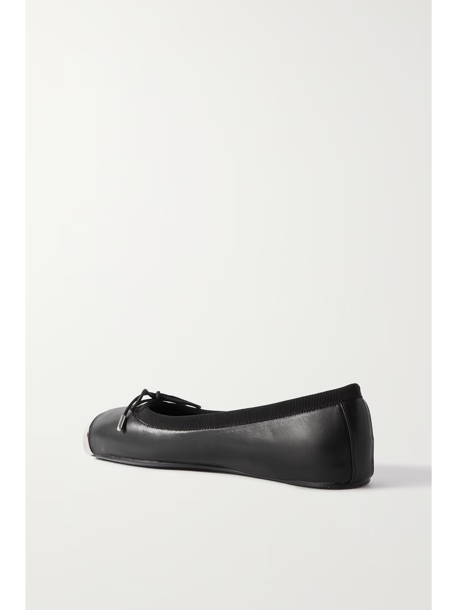 Punk embellished leather ballet flats Punk embellished leather ballet flats