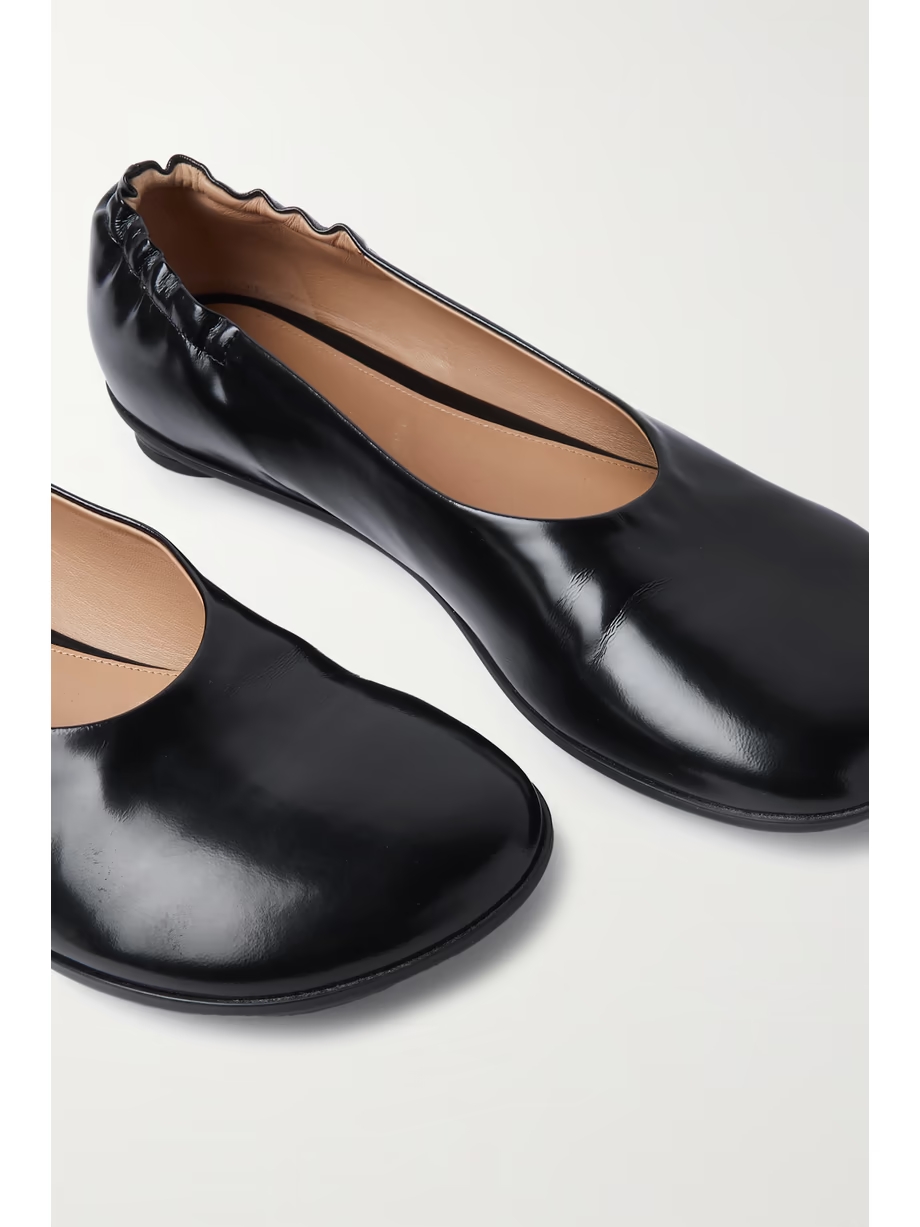 Atomic Ballerina glossed-leather ballet flats Atomic Ballerina glossed-leather ballet flats