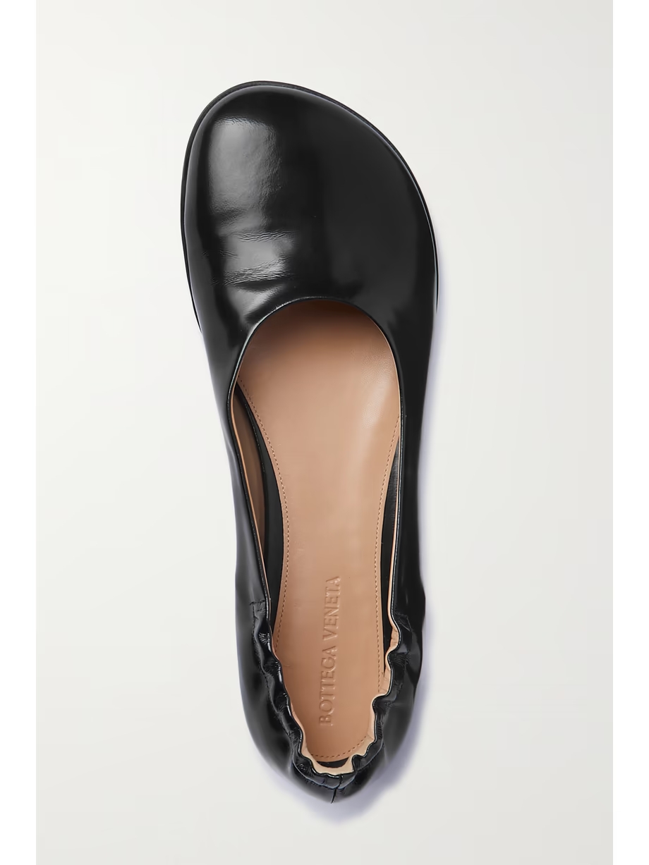 Atomic Ballerina glossed-leather ballet flats Atomic Ballerina glossed-leather ballet flats