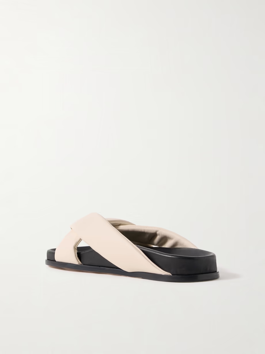 Leather slides Leather slides