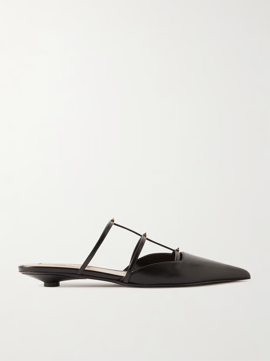 Rockstud 20 embellished leather mules Rockstud 20 embellished leather mules