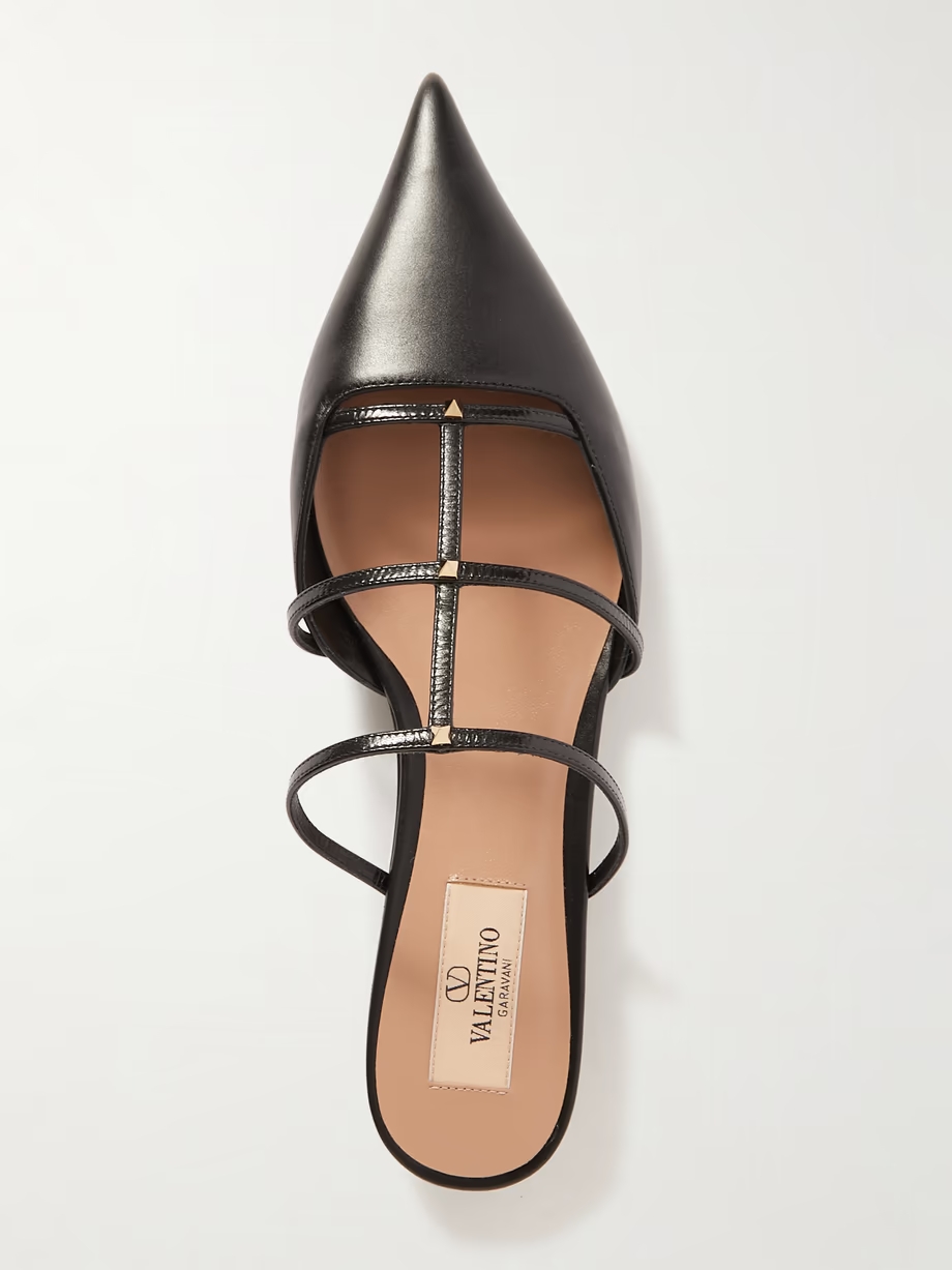 Rockstud 20 embellished leather mules Rockstud 20 embellished leather mules