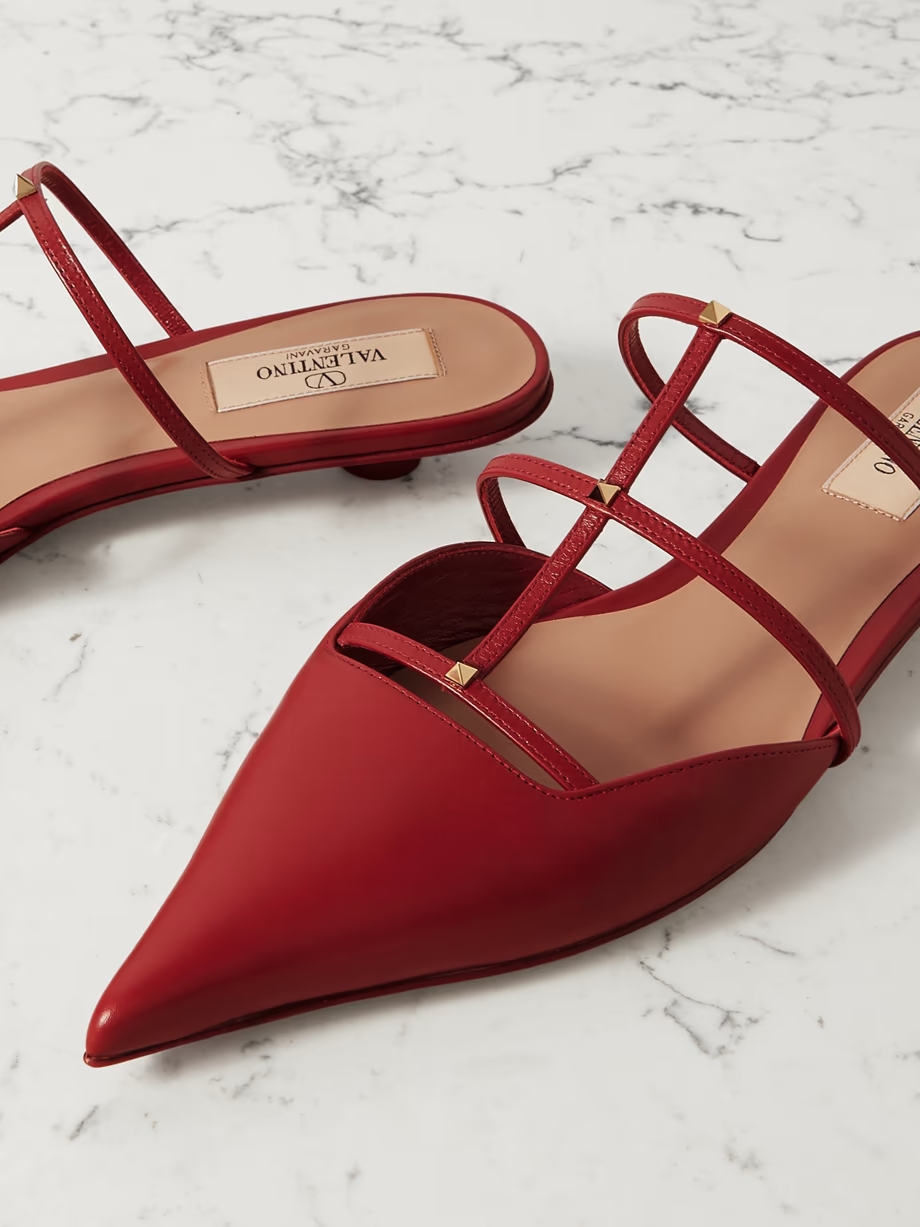 Rockstud 20 embellished leather mules Rockstud 20 embellished leather mules