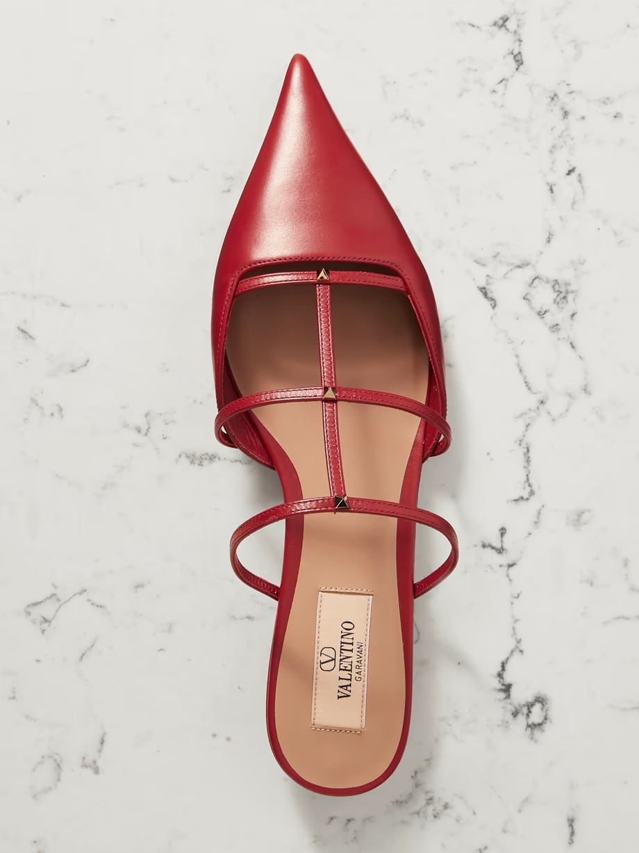 Rockstud 20 embellished leather mules Rockstud 20 embellished leather mules