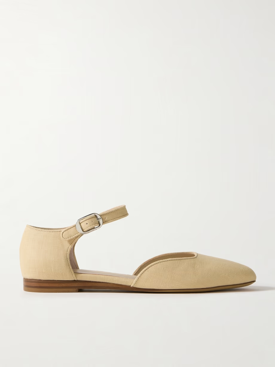 Linen Mary Jane ballet flats Linen Mary Jane ballet flats