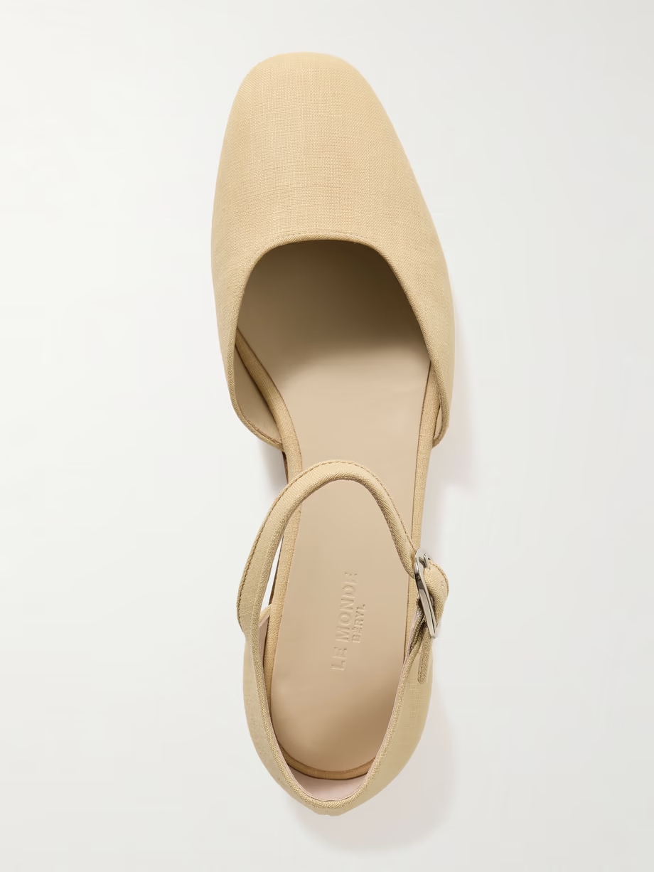 Linen Mary Jane ballet flats Linen Mary Jane ballet flats