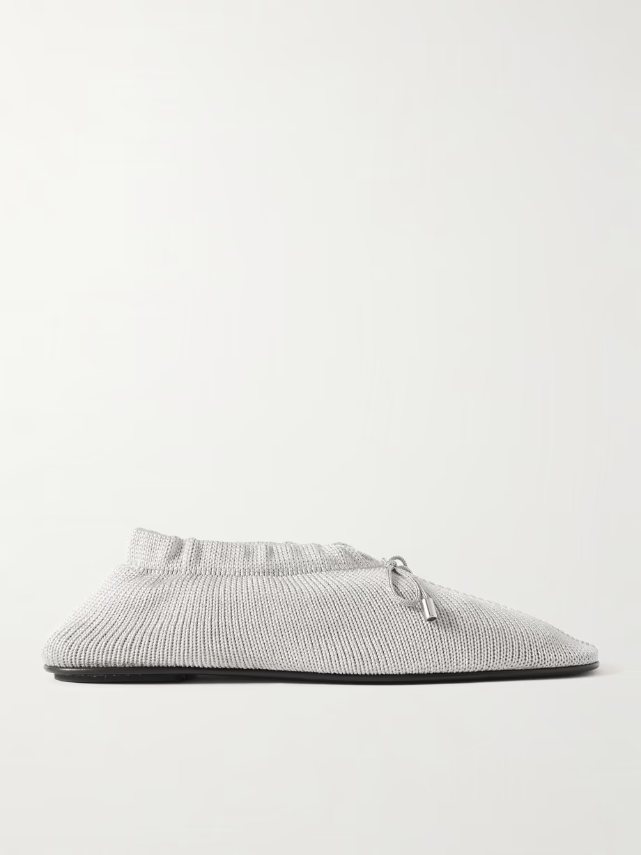 Metallic knitted ballet flats Metallic knitted ballet flats