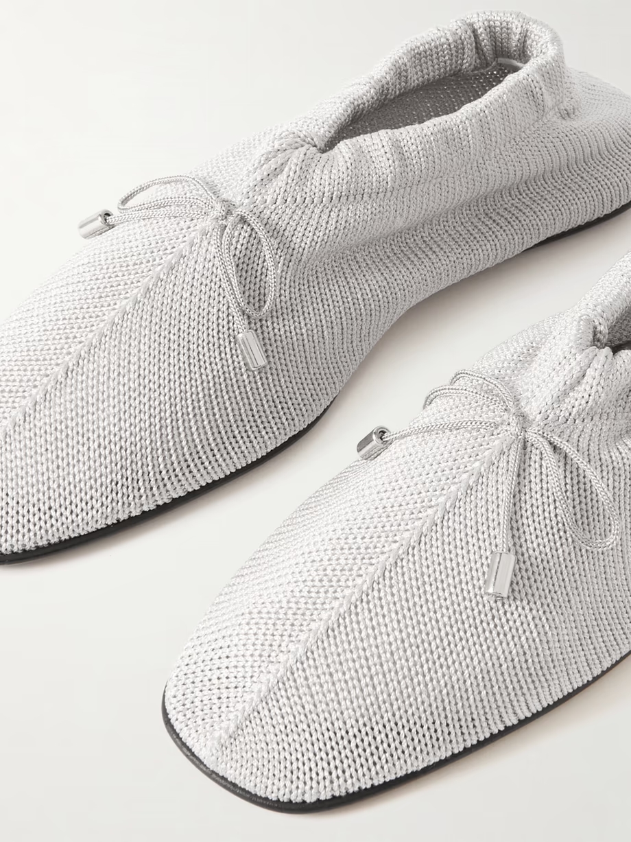 Metallic knitted ballet flats Metallic knitted ballet flats