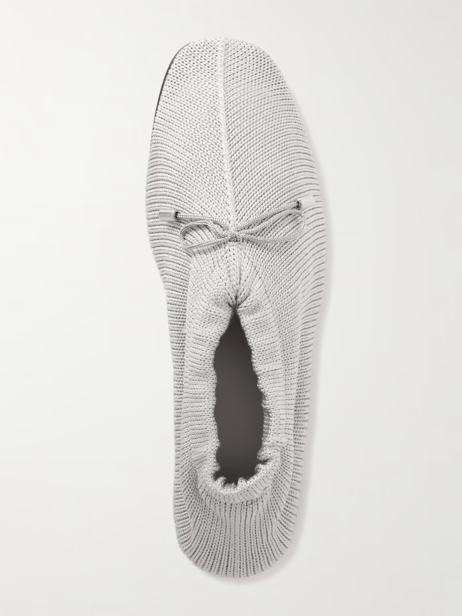 Metallic knitted ballet flats Metallic knitted ballet flats