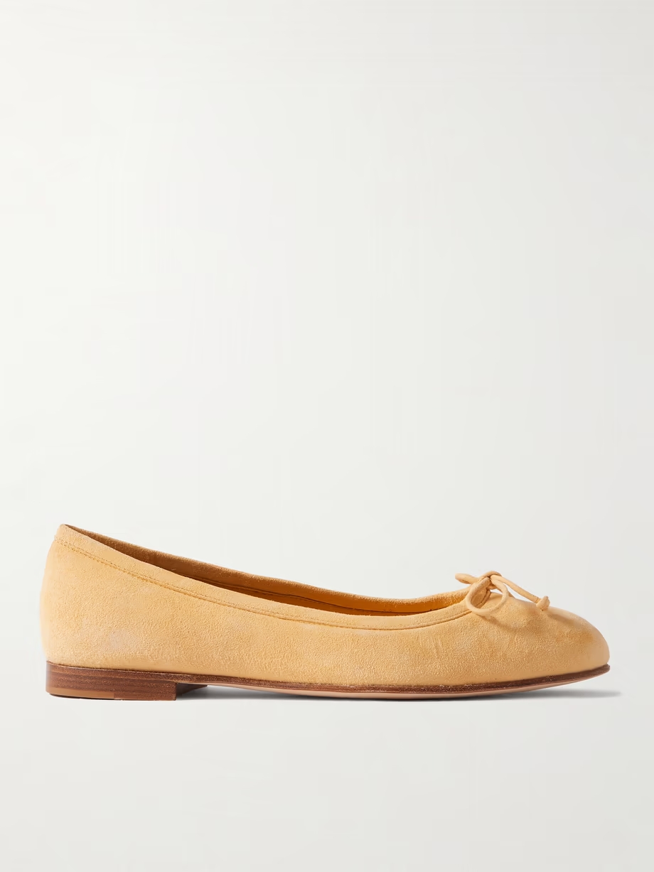Veralli bow-detailed suede ballet flats Veralli bow-detailed suede ballet flats