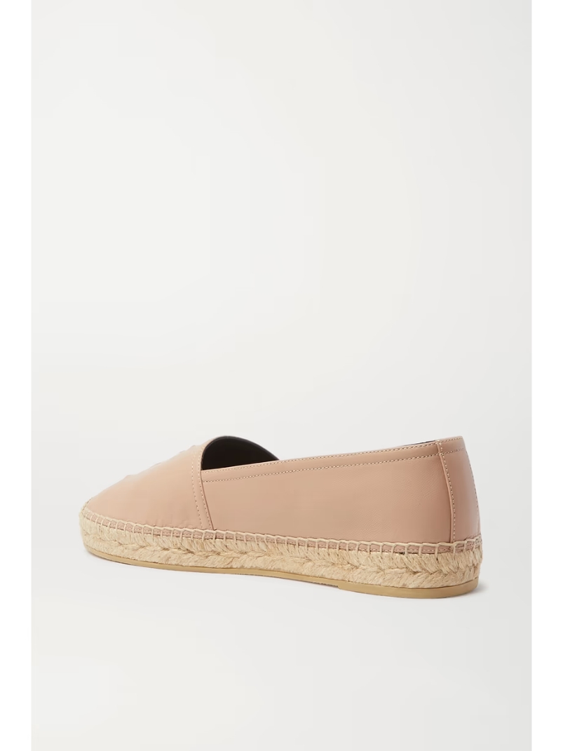 Logo-embossed leather espadrilles Logo-embossed leather espadrilles