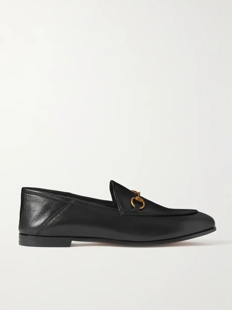 Brixton horsebit-detailed leather collapsible-heel loafers Brixton horsebit-detailed leather collapsible-heel loafers