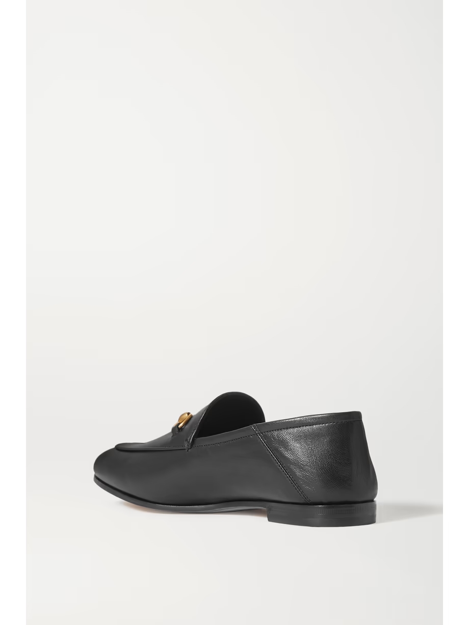 Brixton horsebit-detailed leather collapsible-heel loafers Brixton horsebit-detailed leather collapsible-heel loafers