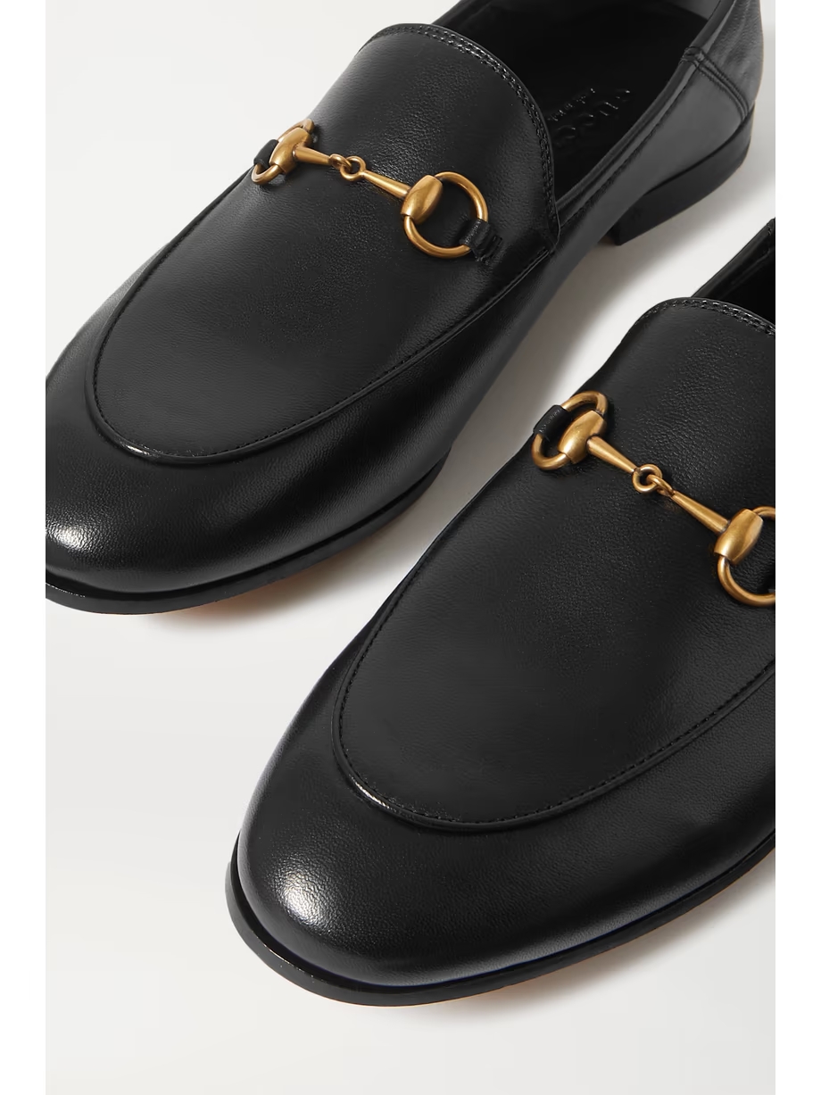 Brixton horsebit-detailed leather collapsible-heel loafers Brixton horsebit-detailed leather collapsible-heel loafers