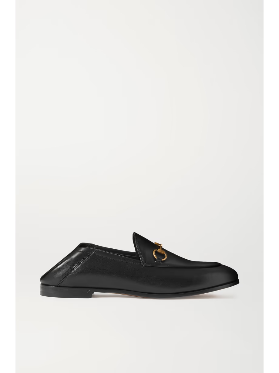 Brixton horsebit-detailed leather collapsible-heel loafers Brixton horsebit-detailed leather collapsible-heel loafers