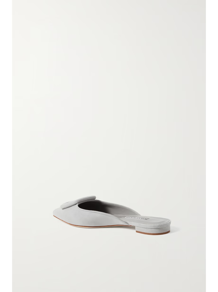 Maysale buckled suede point-toe flats Maysale buckled suede point-toe flats