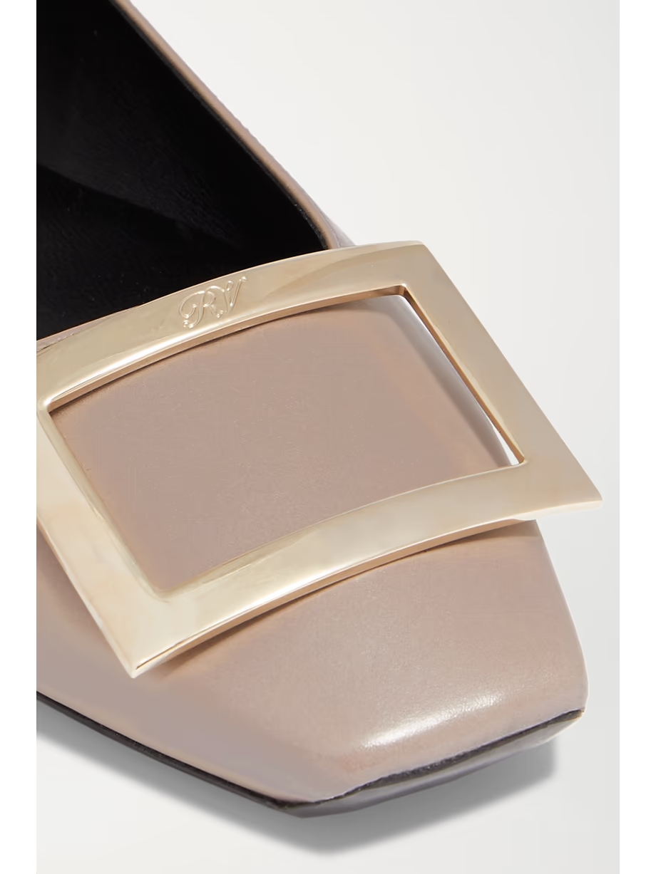 Quadrata Trompette embellished leather ballet flats Quadrata Trompette embellished leather ballet flats