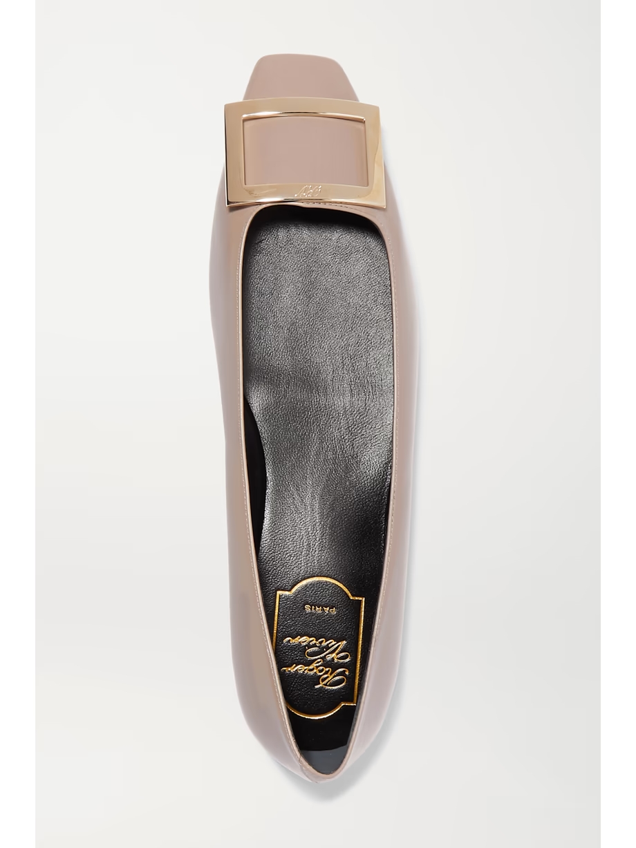 Quadrata Trompette embellished leather ballet flats Quadrata Trompette embellished leather ballet flats