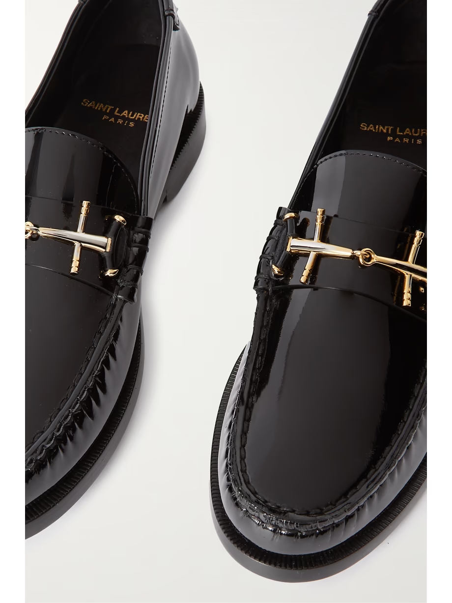 Le Loafer embellished patent-leather loafers Le Loafer embellished patent-leather loafers