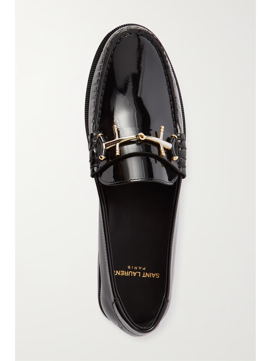 Le Loafer embellished patent-leather loafers Le Loafer embellished patent-leather loafers