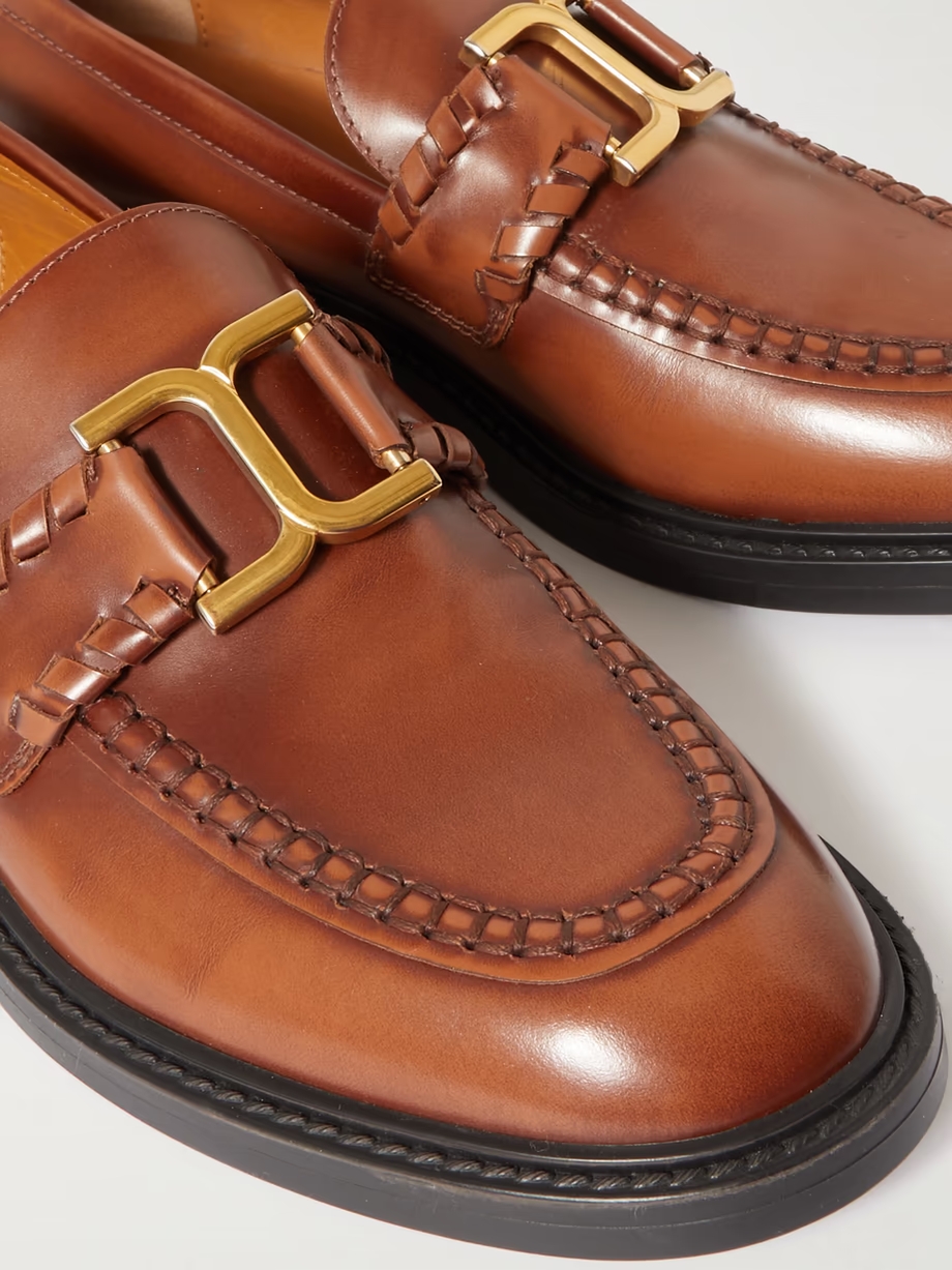 Marcie embellished leather loafers Marcie embellished leather loafers