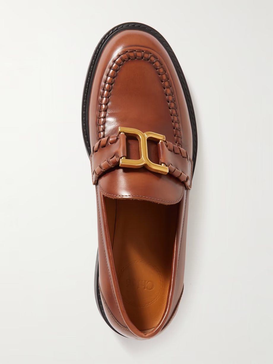 Marcie embellished leather loafers Marcie embellished leather loafers