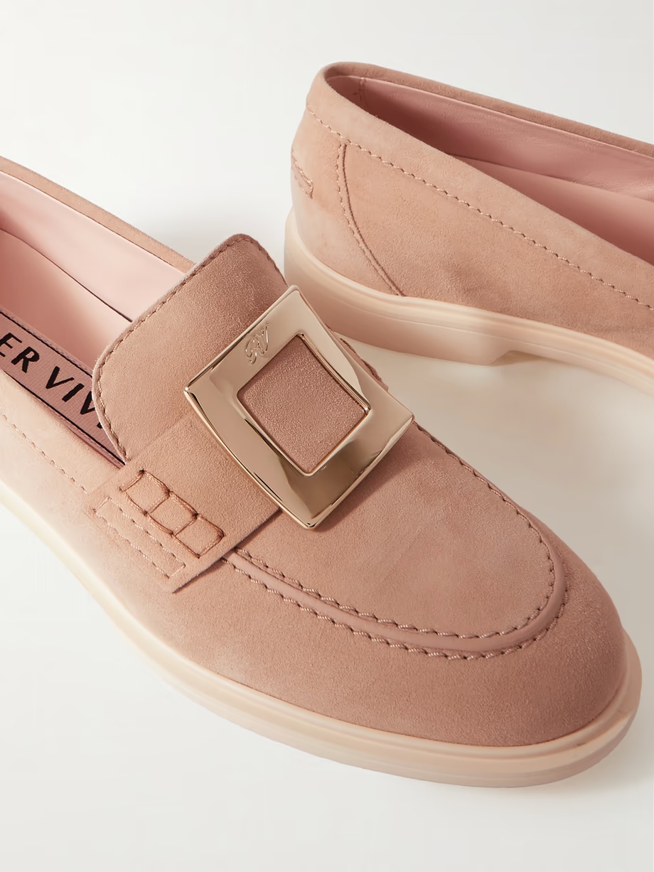 Embellished suede loafers Embellished suede loafers
