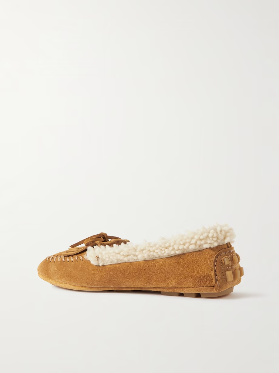 Klemp shearling-trimmed suede loafers Klemp shearling-trimmed suede loafers