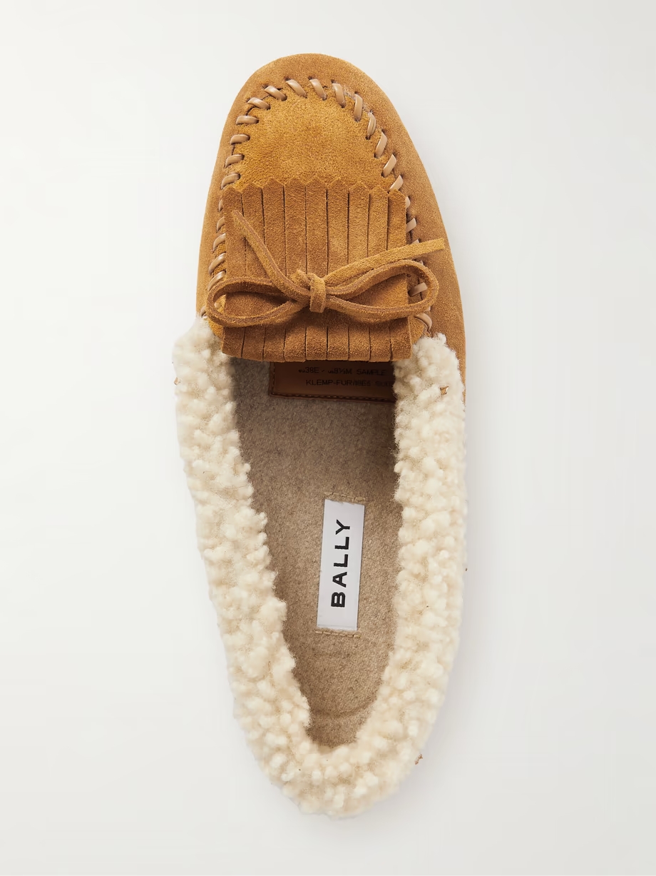 Klemp shearling-trimmed suede loafers Klemp shearling-trimmed suede loafers