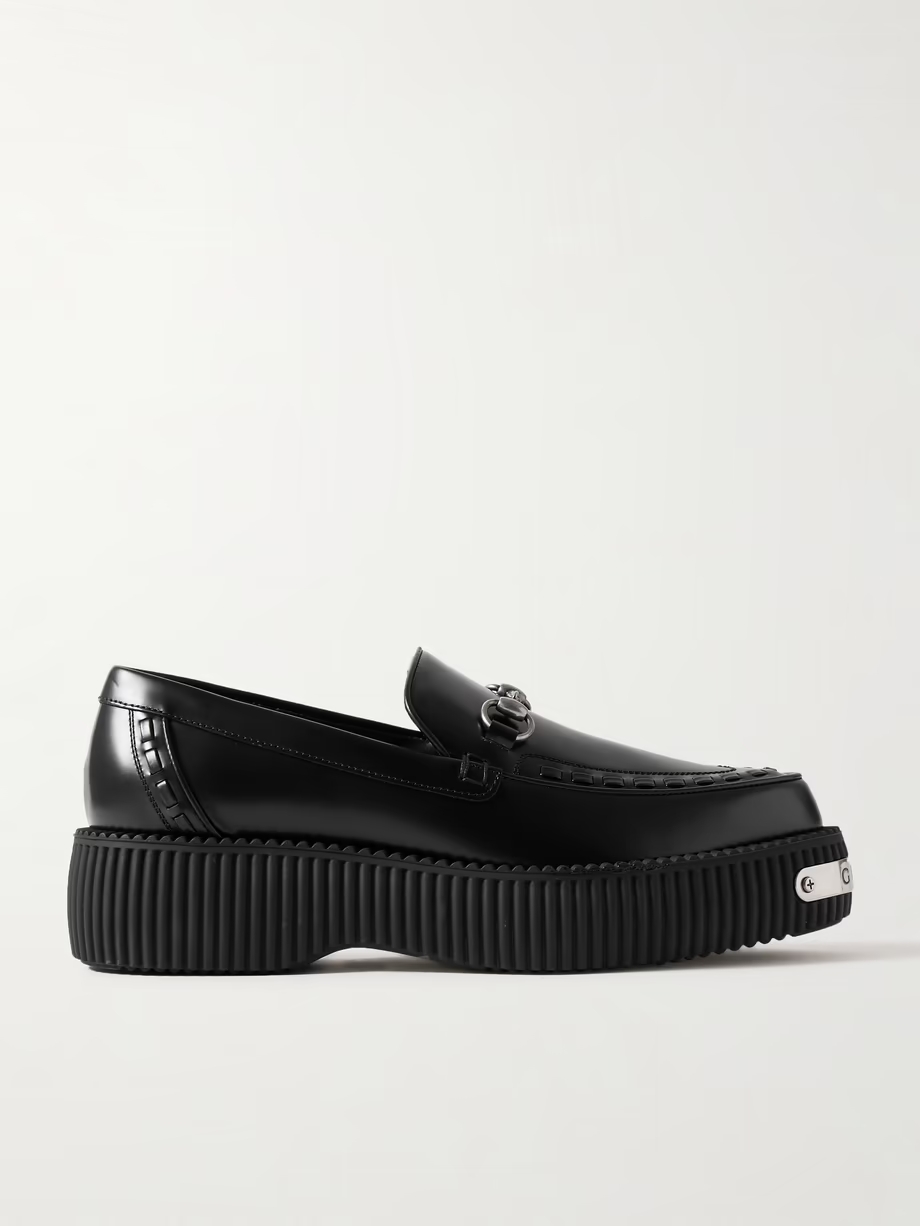 Creeper horsebit-detailed leather loafers Creeper horsebit-detailed leather loafers