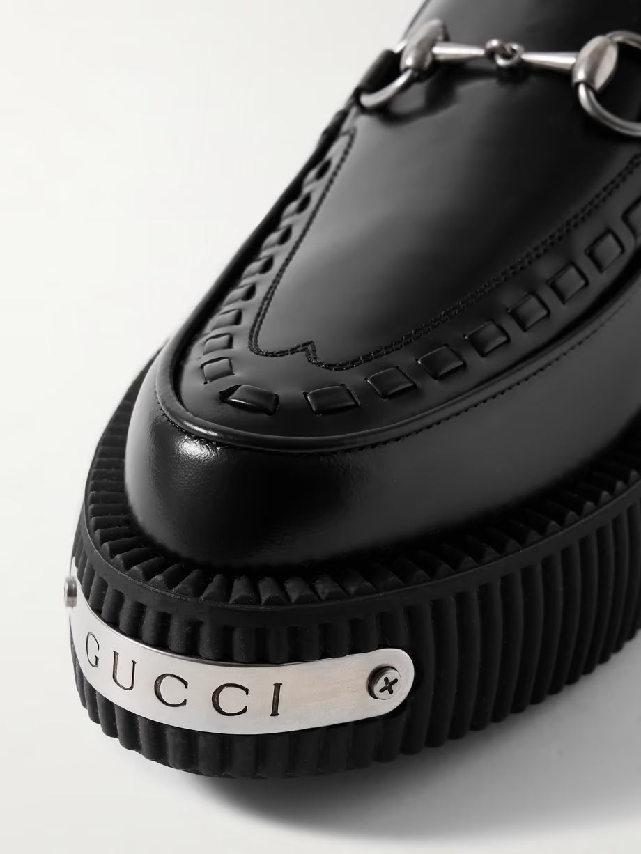 Creeper horsebit-detailed leather loafers Creeper horsebit-detailed leather loafers