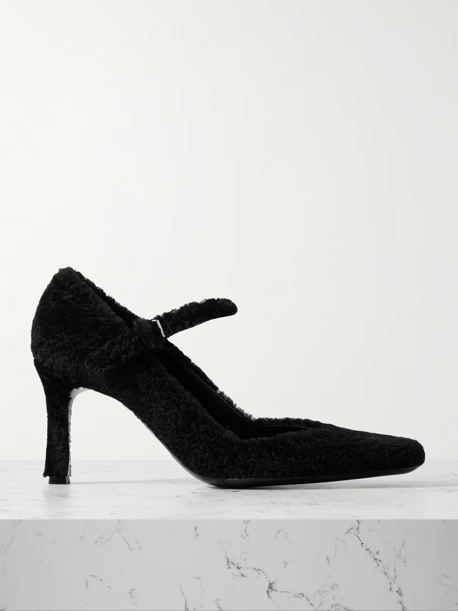 Kelly shearling Mary Jane pumps Kelly shearling Mary Jane pumps