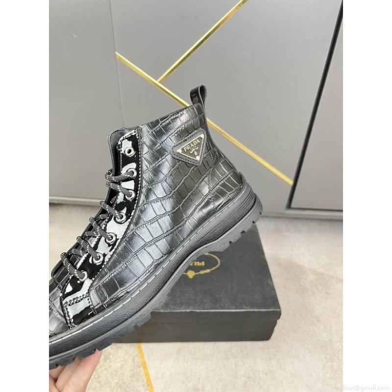 Pradar Boots Man 1219 Prada sz38-44 2C n1209