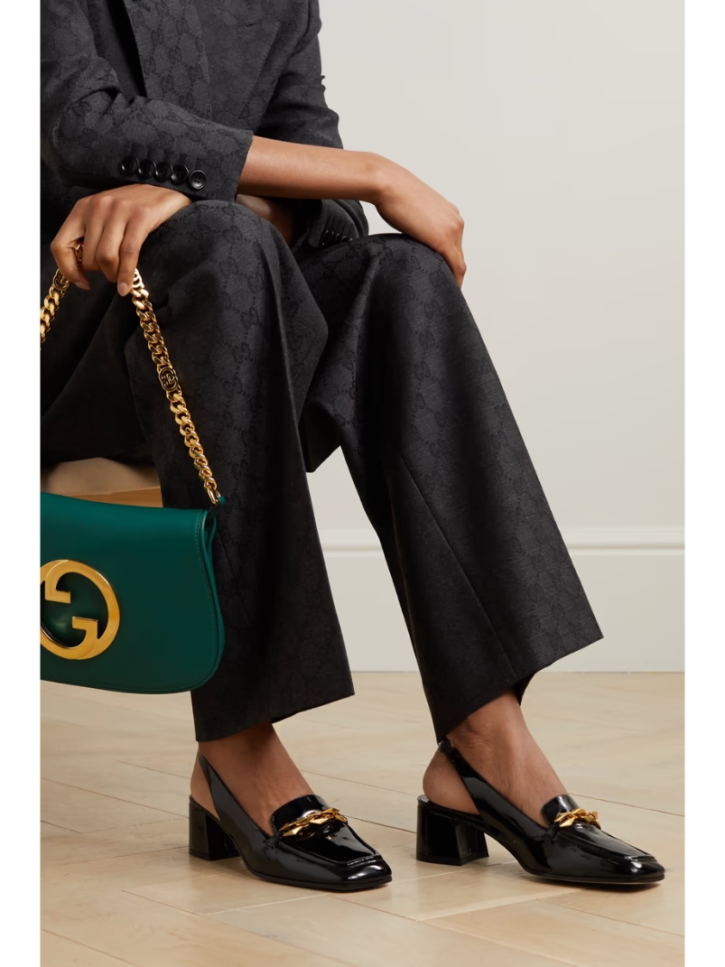 Diamond Tilda 45 embellished patent-leather slingback pumps Diamond Tilda 45 embellished patent-leather slingback pumps