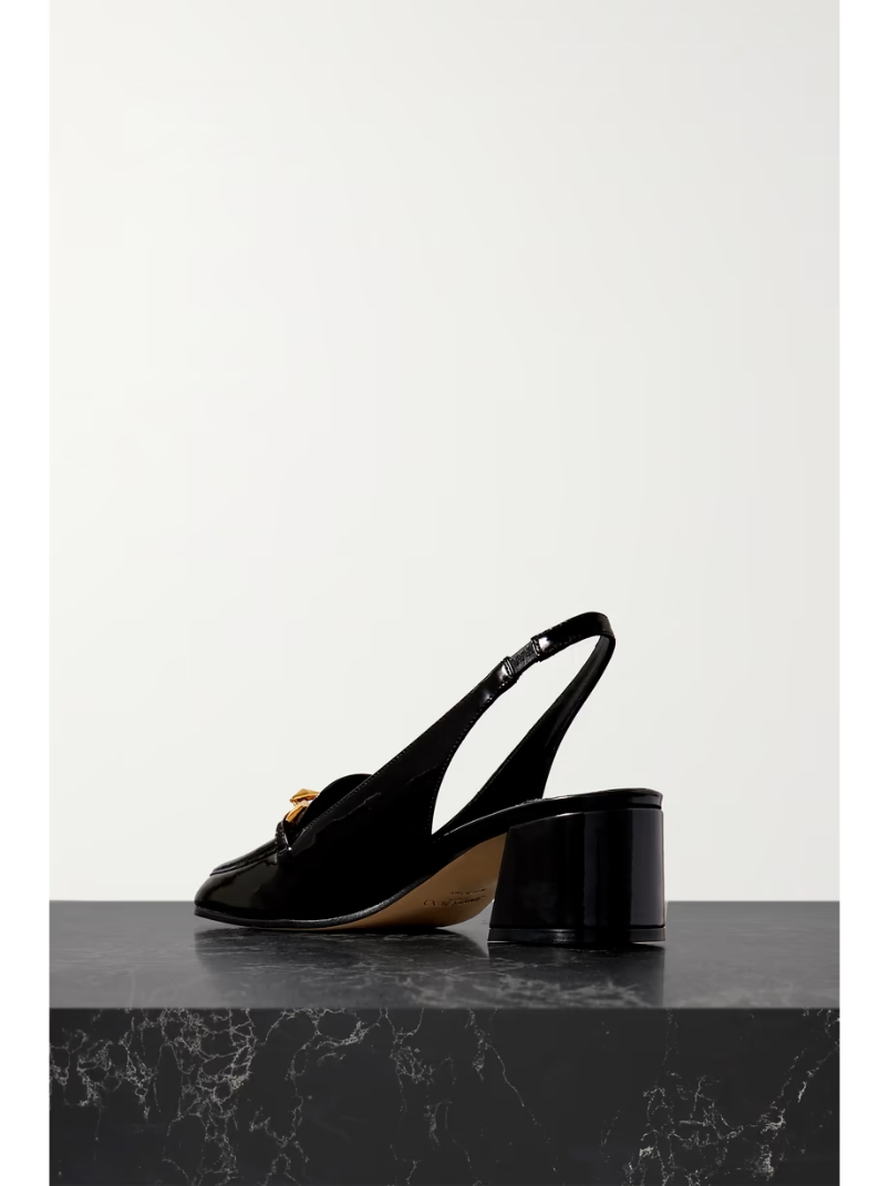 Diamond Tilda 45 embellished patent-leather slingback pumps Diamond Tilda 45 embellished patent-leather slingback pumps