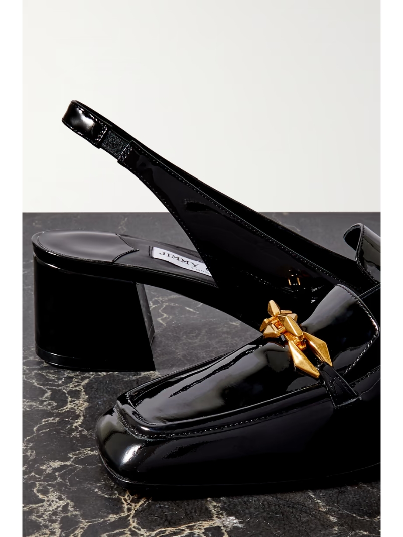 Diamond Tilda 45 embellished patent-leather slingback pumps Diamond Tilda 45 embellished patent-leather slingback pumps