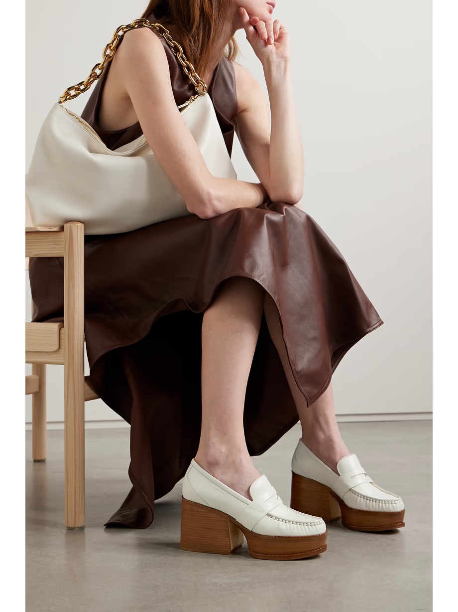 Augusta leather platform loafers Augusta leather platform loafers