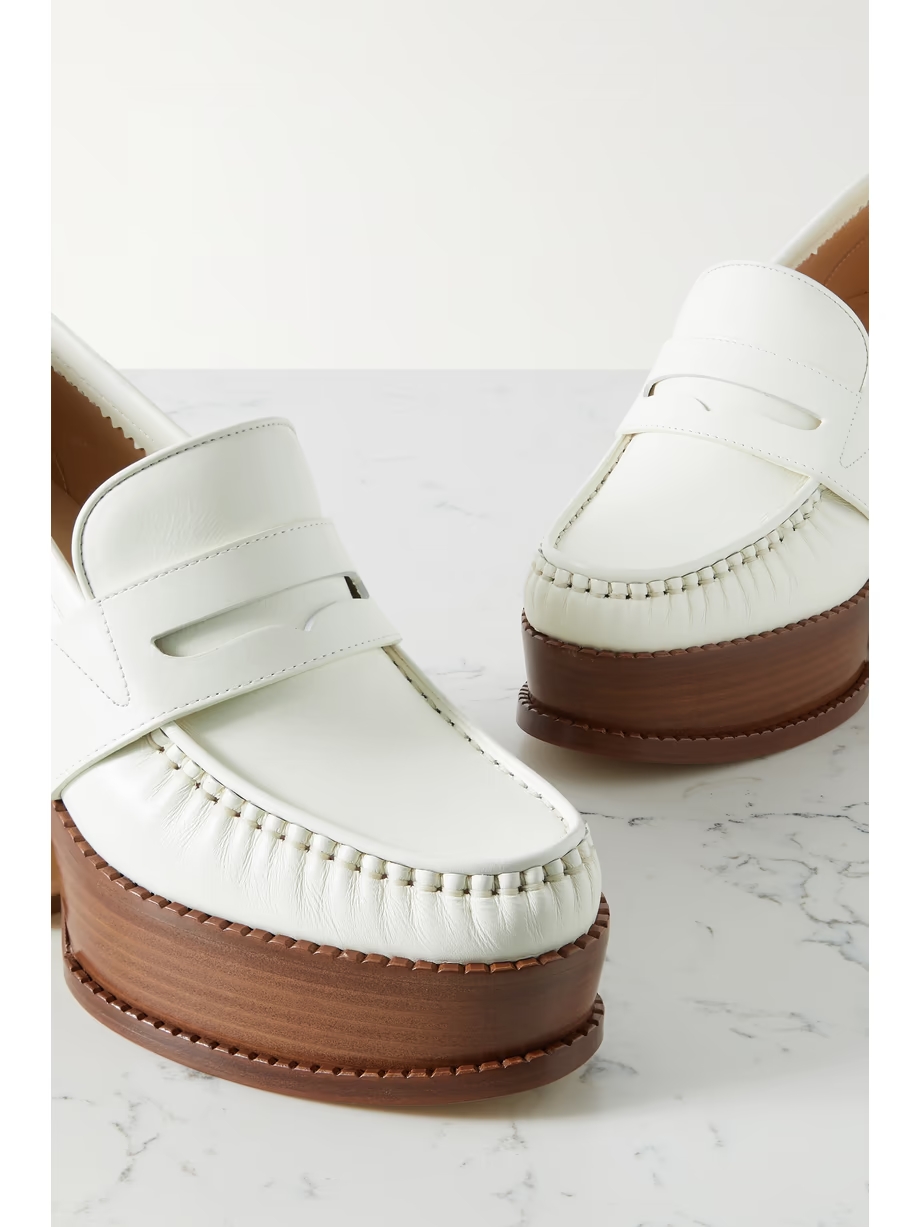 Augusta leather platform loafers Augusta leather platform loafers