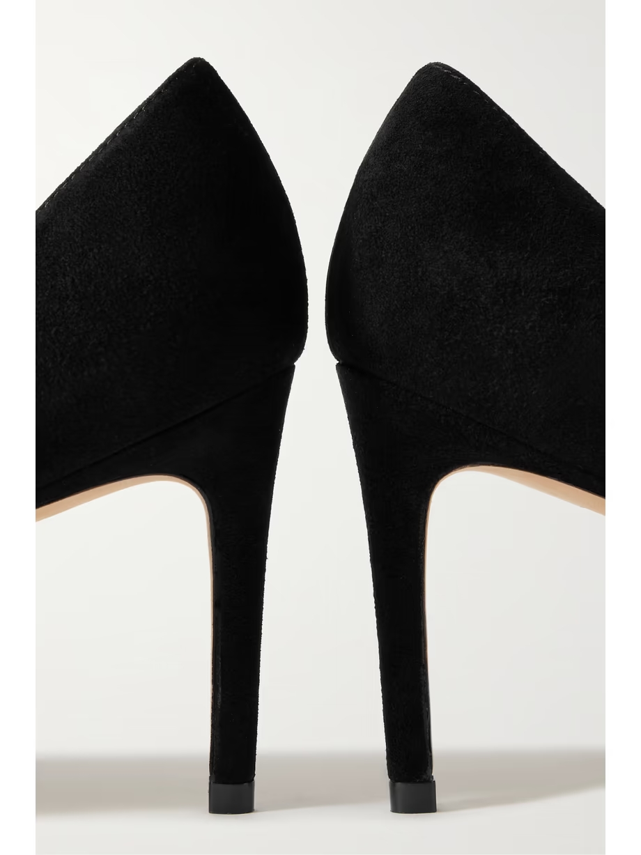 Stuart suede point-toe pumps Stuart suede point-toe pumps