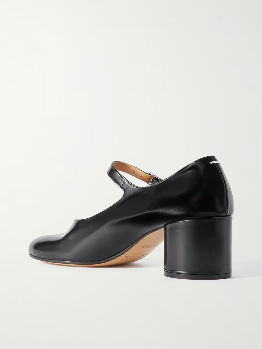 Tabi split-toe glossed-leather Mary Jane pumps Tabi split-toe glossed-leather Mary Jane pumps
