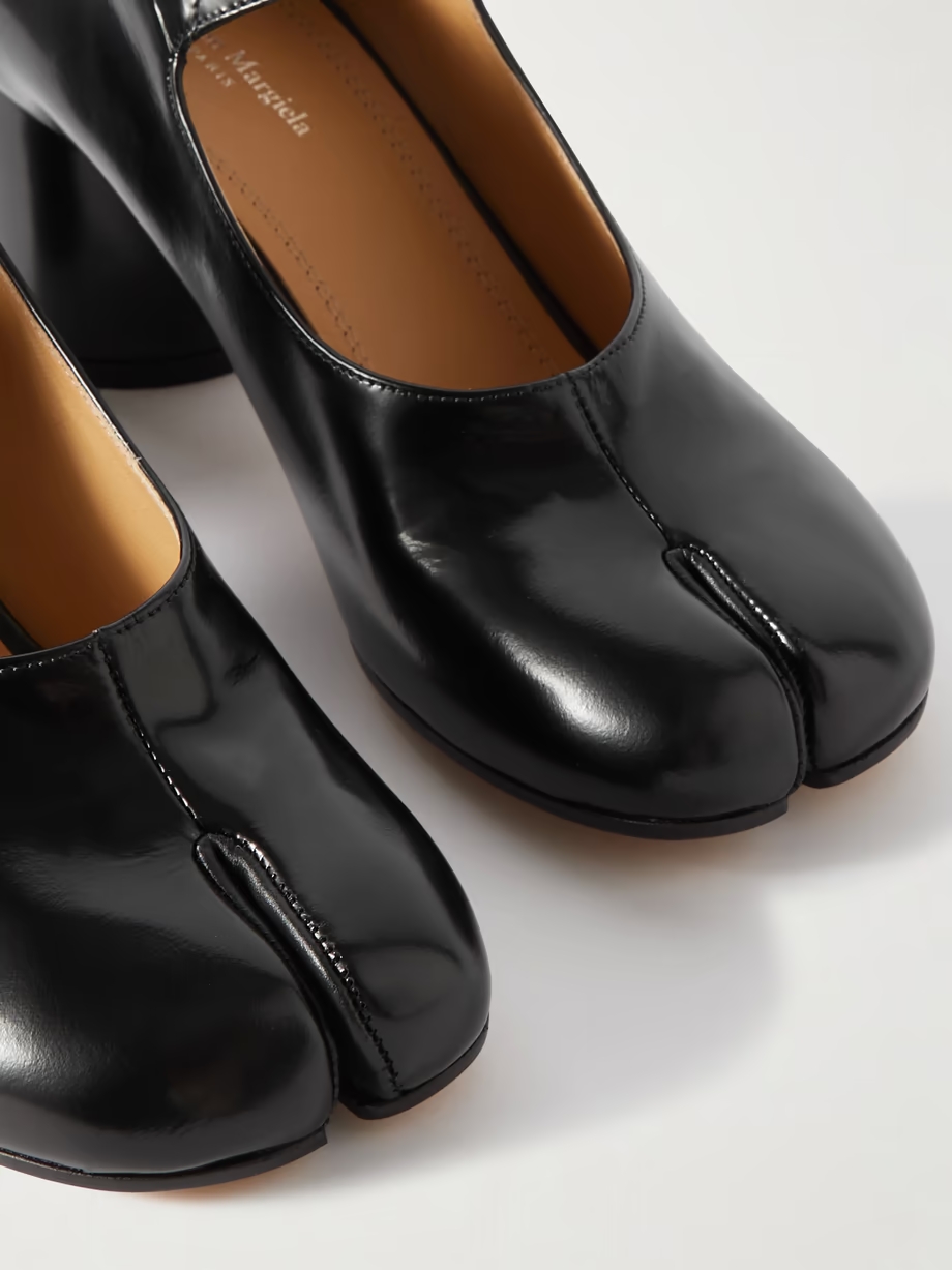 Tabi split-toe glossed-leather Mary Jane pumps Tabi split-toe glossed-leather Mary Jane pumps