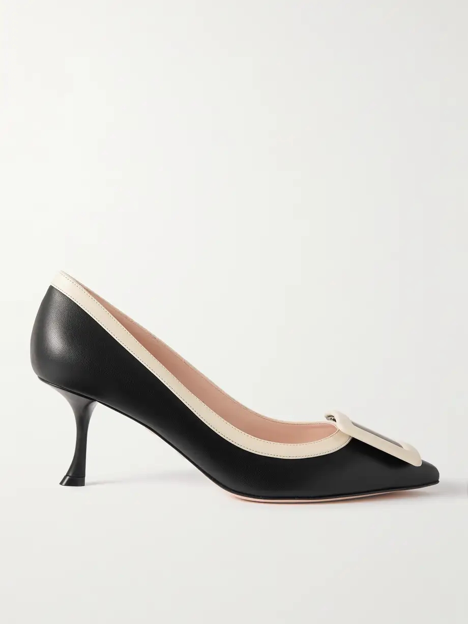 Viv\' In The City buckled two-tone leather pumps Viv\' In The City buckled two-tone leather pumps