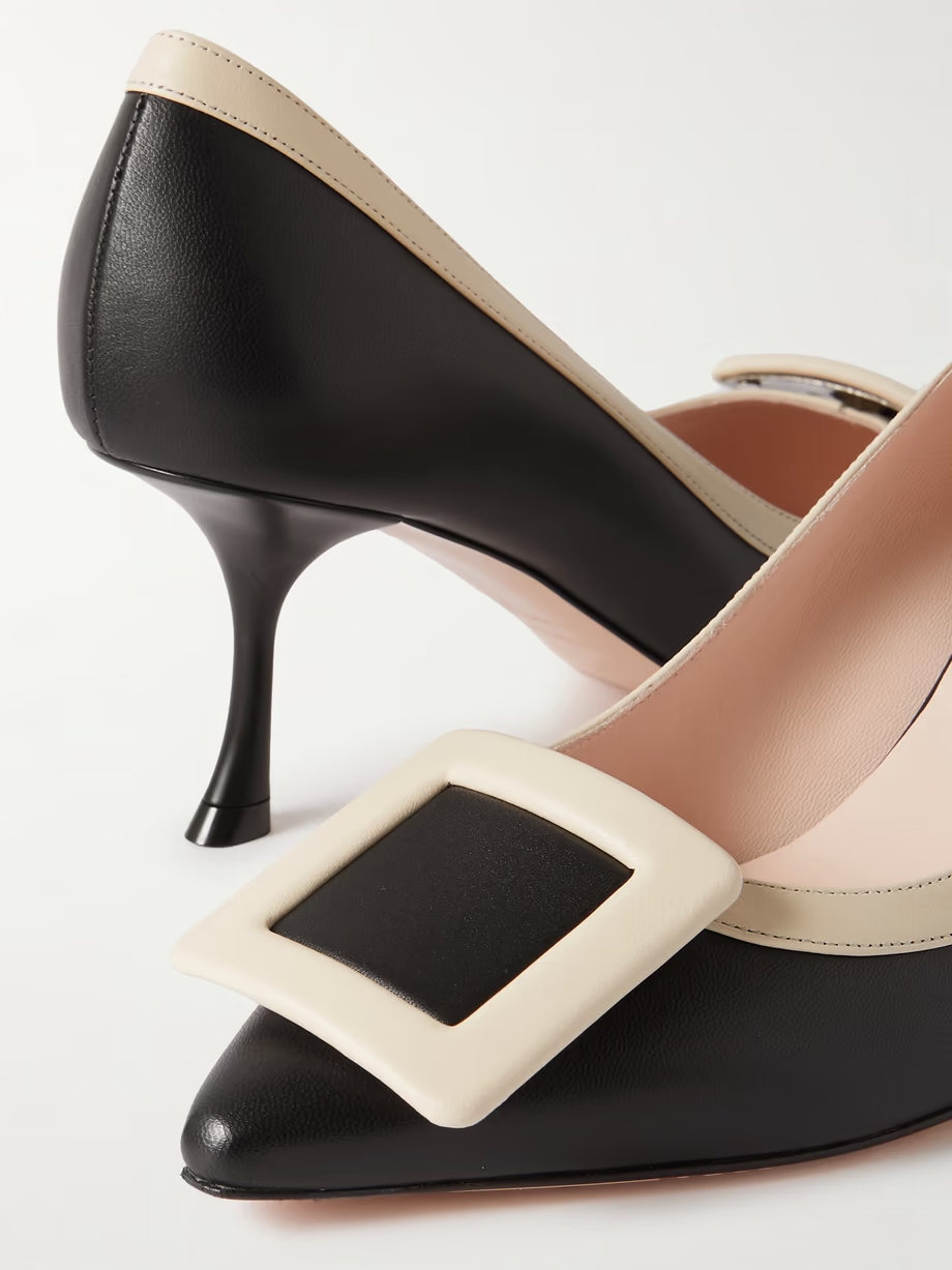 Viv\' In The City buckled two-tone leather pumps Viv\' In The City buckled two-tone leather pumps