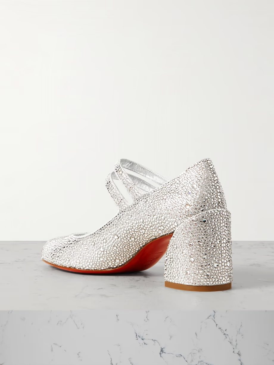 Miss Jane Strass 55 crystal-embellished suede pumps Miss Jane Strass 55 crystal-embellished suede pumps