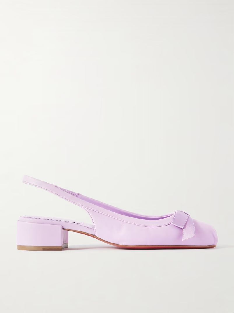 Mamaflirt 30 bow-embellished leather slingback pumps Mamaflirt 30 bow-embellished leather slingback pumps