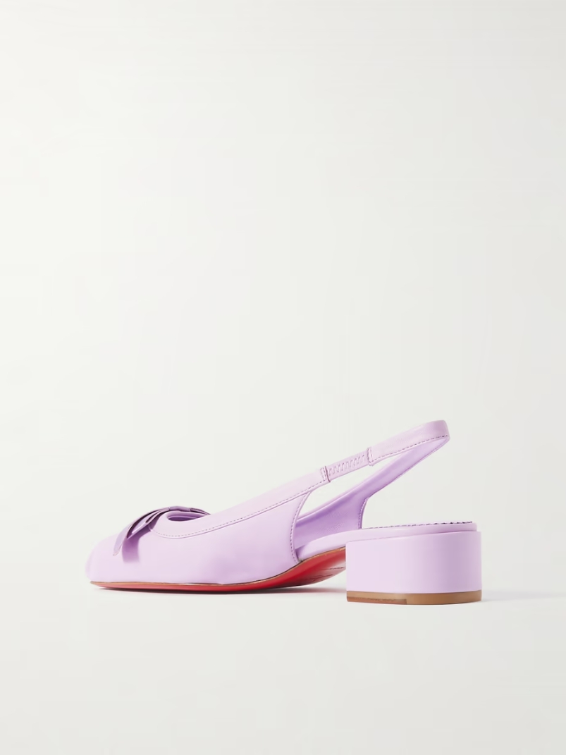 Mamaflirt 30 bow-embellished leather slingback pumps Mamaflirt 30 bow-embellished leather slingback pumps