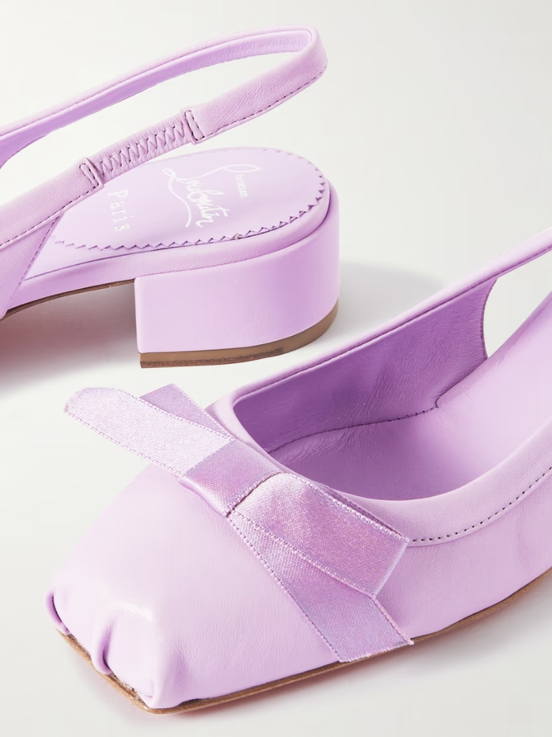 Mamaflirt 30 bow-embellished leather slingback pumps Mamaflirt 30 bow-embellished leather slingback pumps