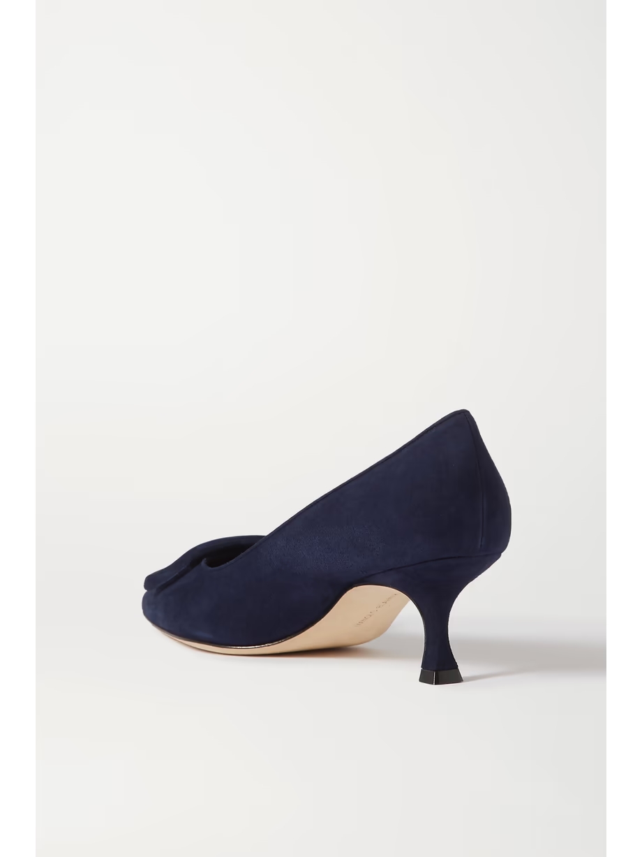 Maysale 50 buckled suede pumps Maysale 50 buckled suede pumps