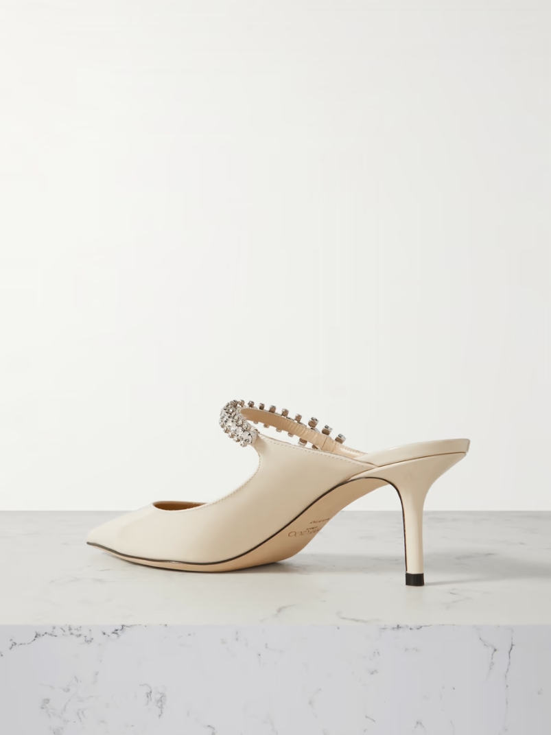 Bing 65 crystal-embellished patent-leather mules Bing 65 crystal-embellished patent-leather mules