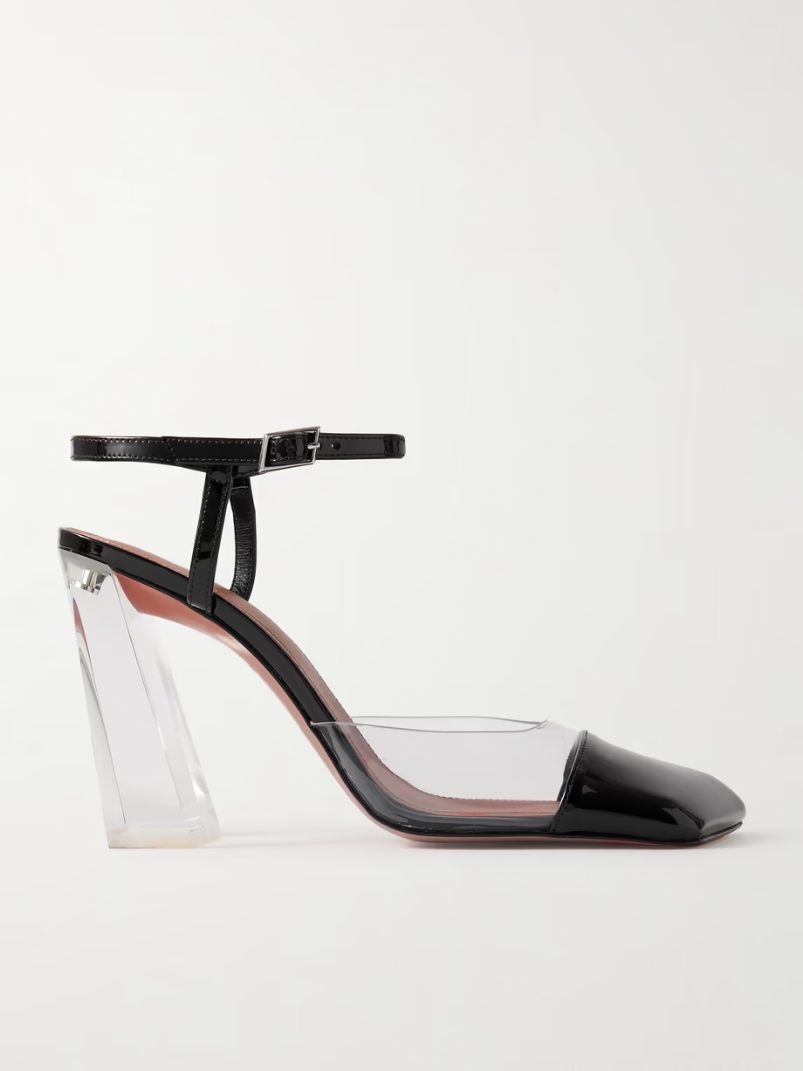 Charlotte 95 PVC and patent-leather slingback pumps Charlotte 95 PVC and patent-leather slingback pumps